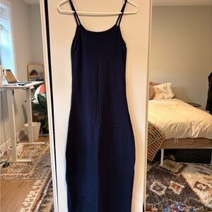 Brandy Melville Navy Spaghetti-Strap Maxi Dress Bodycon
